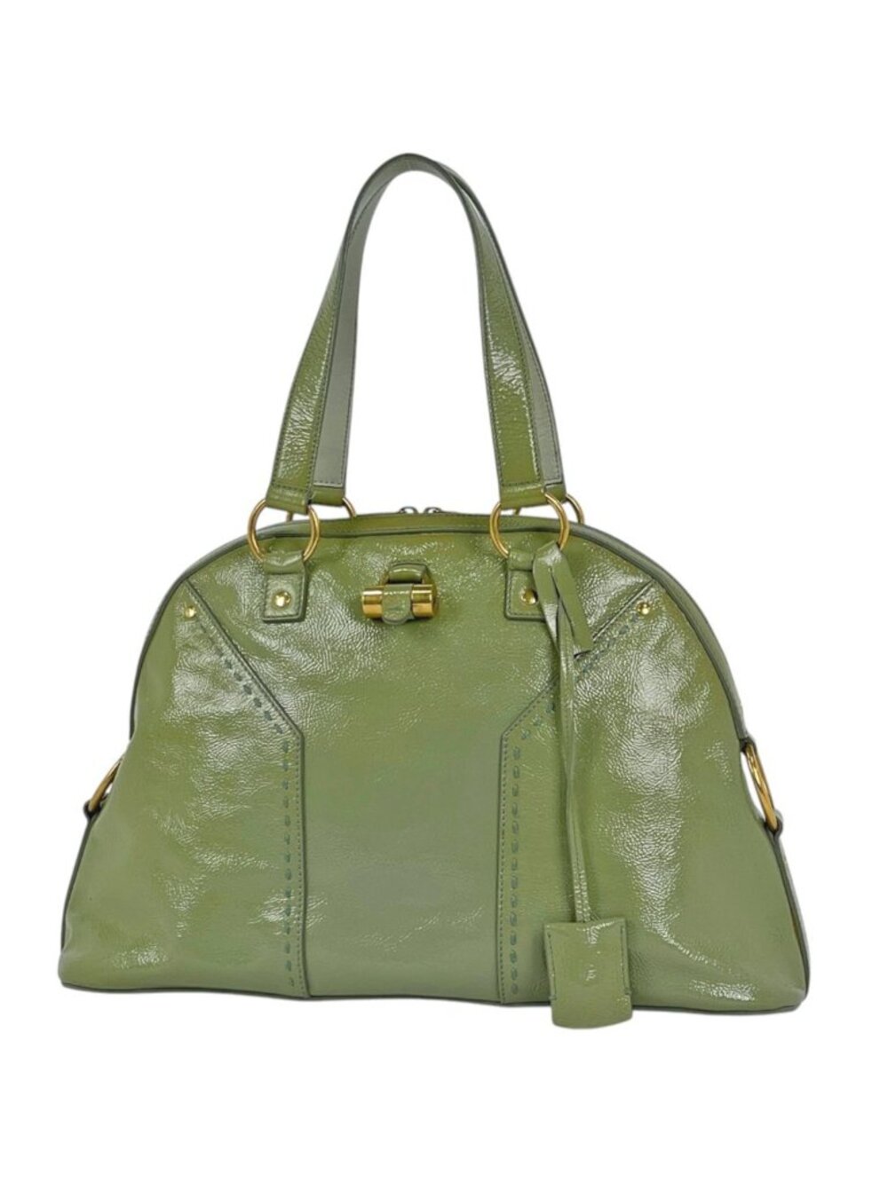 Saint Laurent Handbag Muse Patent Leather Green